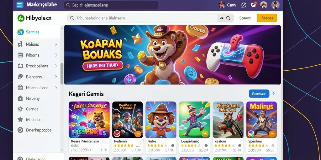 Tangkapan layar menunjukkan mode permainan yang berbeda.
